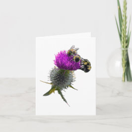 Bin på det här blomsterkortet anteckningskort