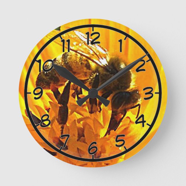 Bin på en blomma rund klocka (Framsida)