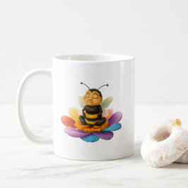 Bin på en brant blomma som gör Yoga Kaffemugg