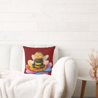 Bin på en brant blomma som gör Yoga Kudde