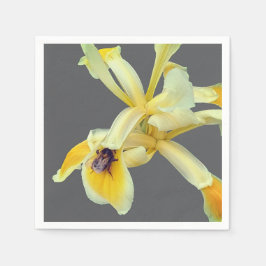 Bin på en gult blomma pappersservett