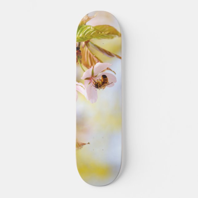 Bin på en körsbärsblomma mini skateboard bräda 18,7 cm (Framsida)