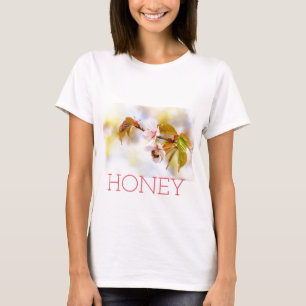 Bin på en körsbärsblomma t-shirt