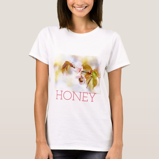 Bin på en körsbärsblomma t-shirt (Framsida)