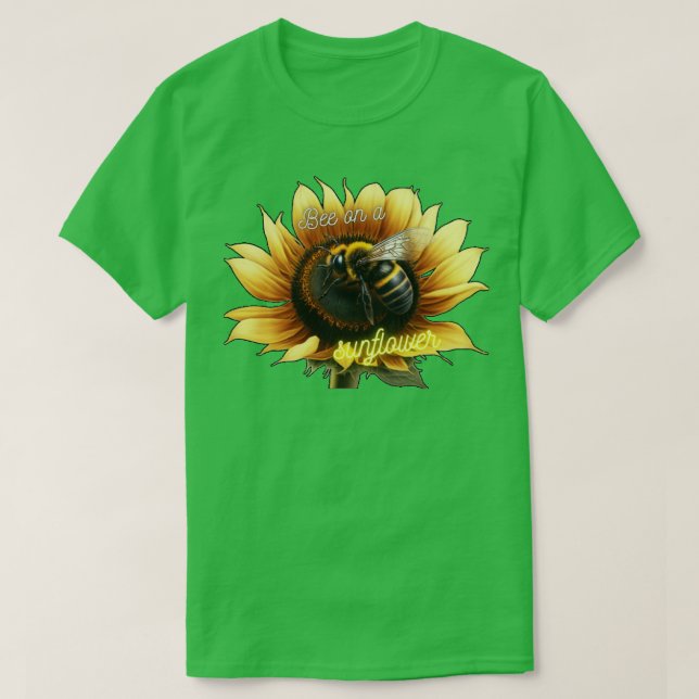Bin på en solrosa 16 t shirt (Design framsida)