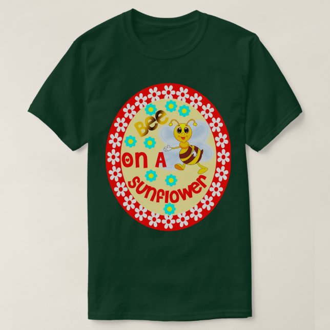 Bin på en solrosa 19 t shirt (Design framsida)