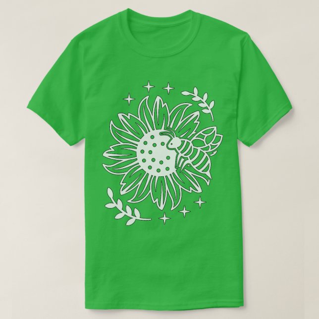 Bin på en solrosa 76 t shirt (Design framsida)