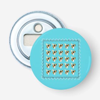 Bin på flasköppnare med blå knapp