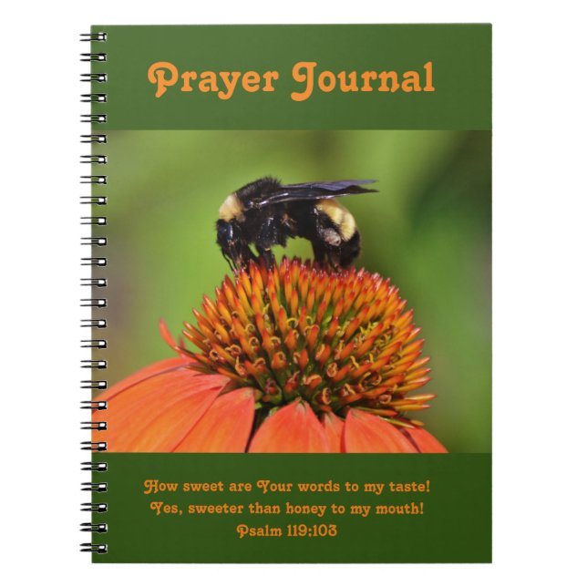 Bin på Flower Prayer Scripture Journal Anteckningsbok (Framsidan)