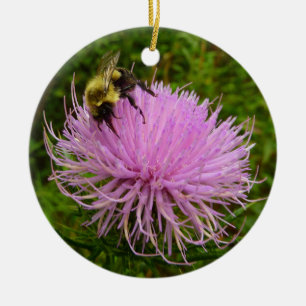 Bin på fuktens natur julgransprydnad keramik