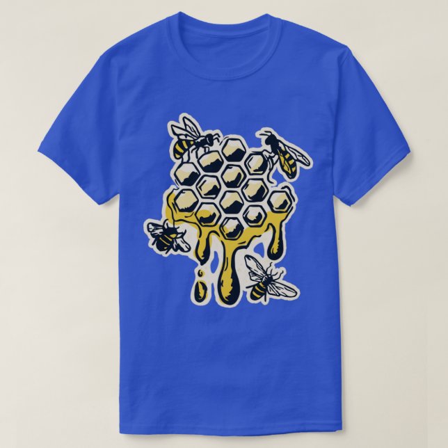 Bin på honungskomb t shirt (Design framsida)