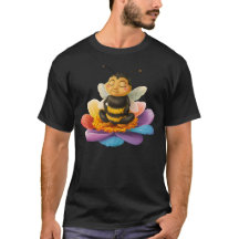 Bin på kraftig blomma som tränar Yoga T-shirt