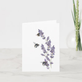 Bin på Lavender Flowers Note Card Anteckningskort