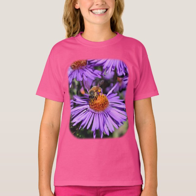 Bin på Lila Aster Nature T Shirt (Framsida)