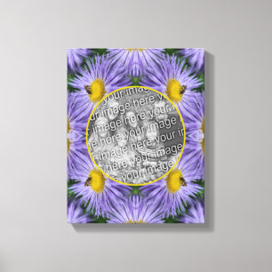 Bin på Lila blommor Skapar ditt eget foto Canvastryck