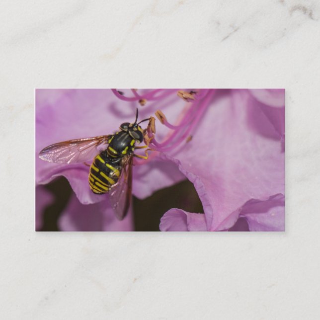 Bin på Lila Flower Visitkort (Framsida)