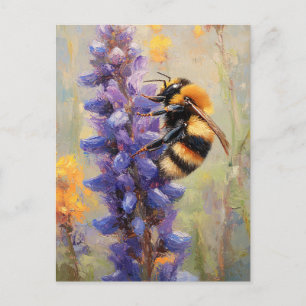 Bin på Lila Lupine Flower Vykort