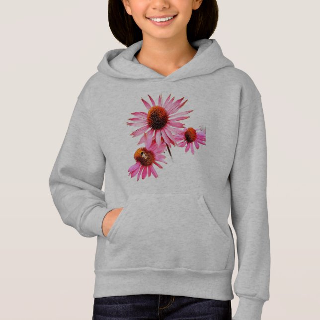 Bin, på rosa blommor t shirt (Framsida)