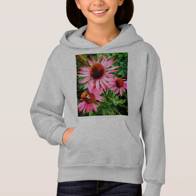 Bin, på rosa blommor t shirt (Framsida)
