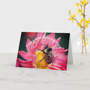 Bin på Rosa Daisy Flower Personlig Birthday Kort