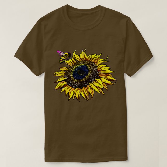 Bin på solrosa 22 t shirt (Design framsida)