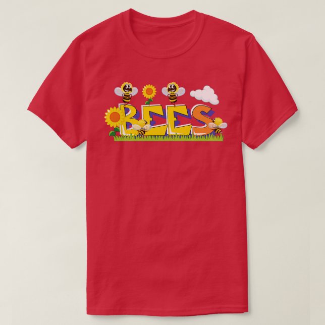 Bin på solrosa 3 t shirt (Design framsida)