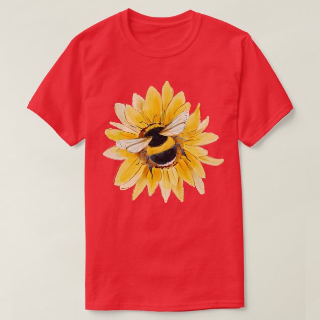 Bin på solrosa 4 t shirt (Design framsida)