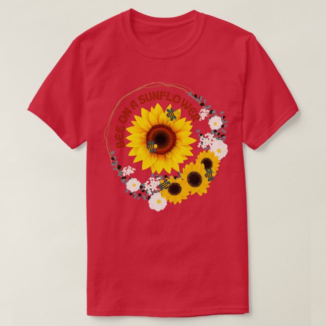 Bin på solrosa 55 t shirt (Design framsida)