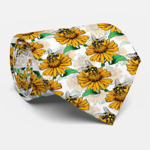 Bin på Solrosblommor i Mönster Design Slips