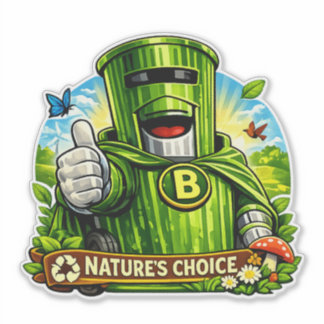 Bin Sentinel: Nature's Choice Kännbar Papperskorgs Klistermärken