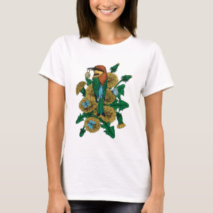 Bin som äter med golden Pendant T Shirt