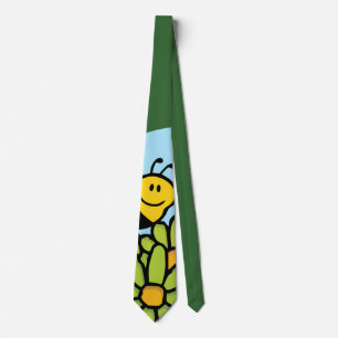 Bin som flyger över blommor Tie Slips