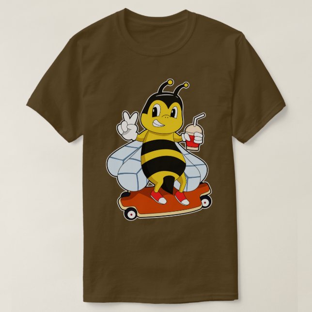 Bin som Skater med Skateboard 1 T Shirt (Design framsida)
