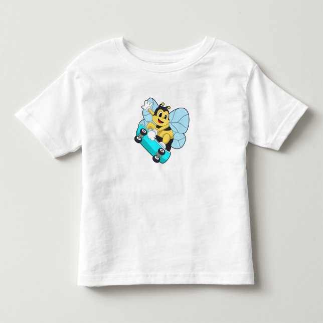 Bin som Skater med Skateboard T Shirt (Framsida)