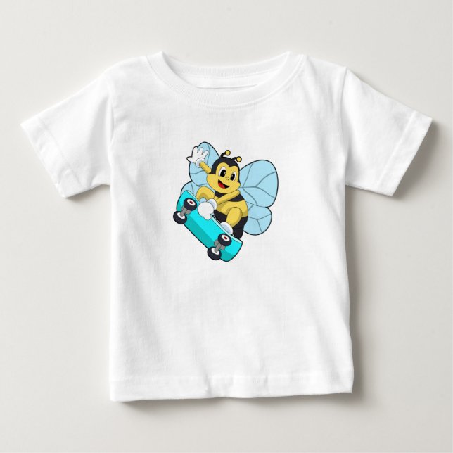 Bin som Skater med Skateboard T Shirt (Framsida)