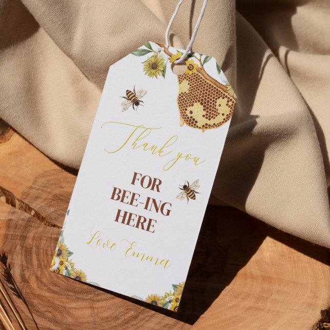 Bin Tack Märkre Baby Shower på födelsedagen Presentetikett (Skapare uppladdad)