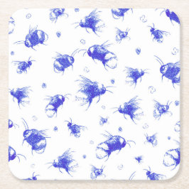 Bin Underlägg - Hand plockade Art, gåva till Mamma Papper Kvadrat