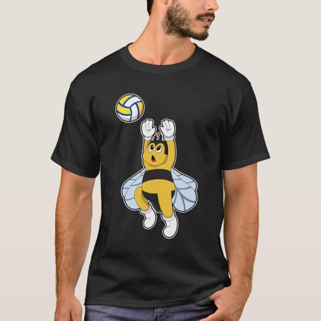 Bin vid Volleyball Sports T Shirt (Framsida)
