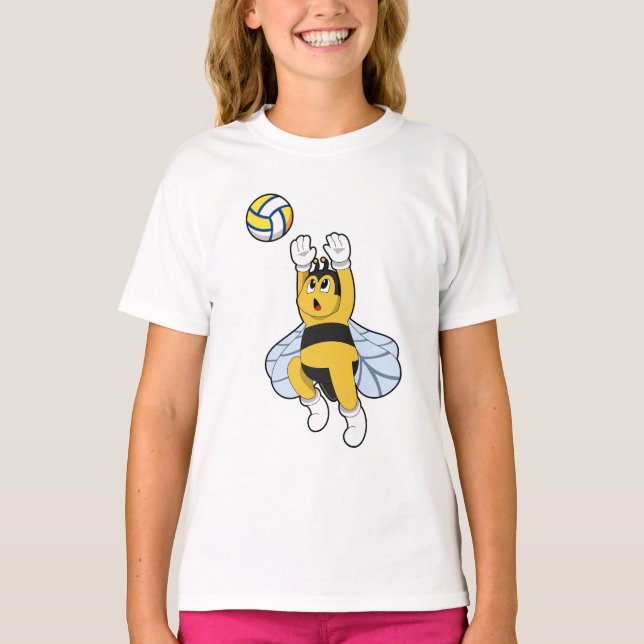 Bin vid Volleyball Sports T Shirt (Framsida)