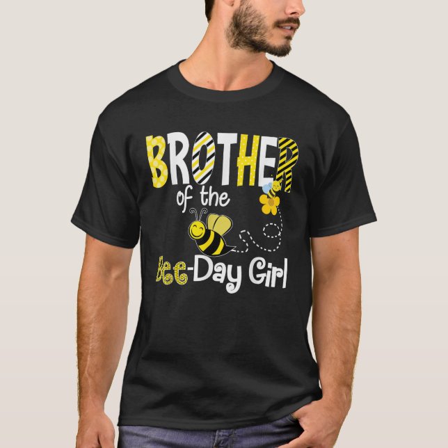 Bina Birthday Matching Hive Party Theme T Shirt (Framsida)