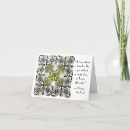 Bina & Blommor Handritad Klotter Vänskapskort Kort