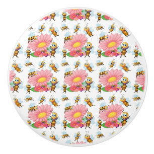 Bina flyger runt vårblommor knopp
