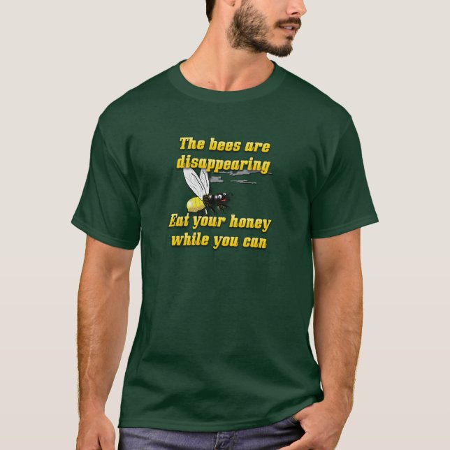 Bina försvinner lustigt t shirt (Framsida)