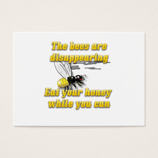 Bina försvinner visitkort (Framsidan)