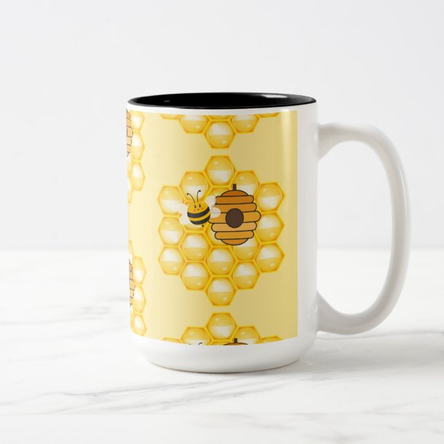 Bina och bikupa Två-Tonad mugg (Höger)