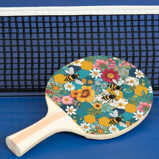 Bina och blommor Bin Blommönster Pingisracket (Insitu)