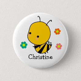 Bina och blommor Personlig  Knapp