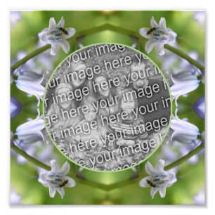 Bina På Blåklocka Blomma Ram Skapa Din Egen 8x8 Fototryck