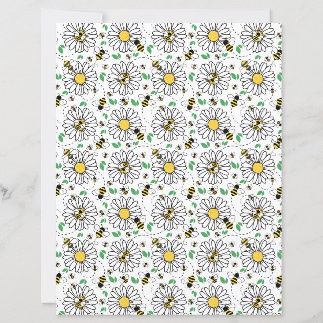 Bina & Prästkragar Scrapbookpapper (Framsida)