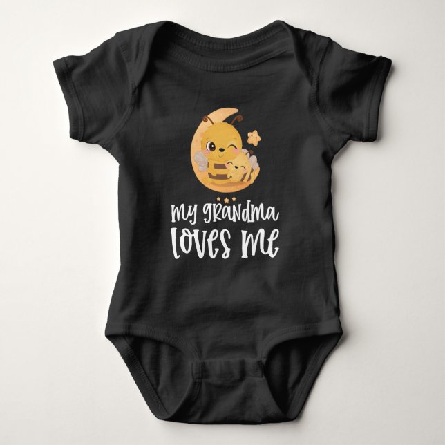 Bina 🐝 Present till barnbarn - Mormor älskar mig T Shirt (Framsida)